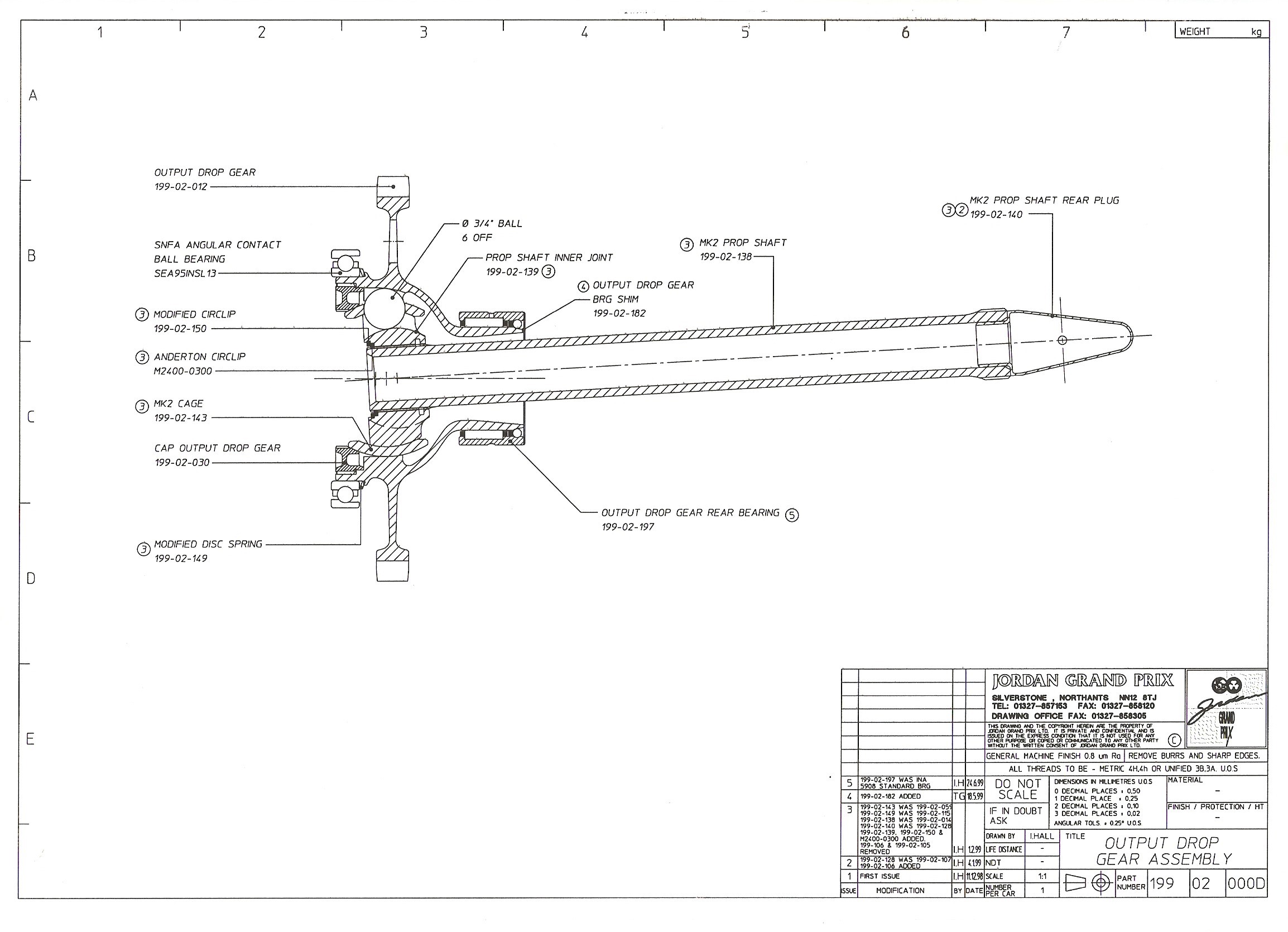 Output Drop Gear Assembly